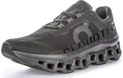 Pre-owned On Running Cloudmster Icic Cloudtec Bounce Runners All Black Mens Us 7 - 13