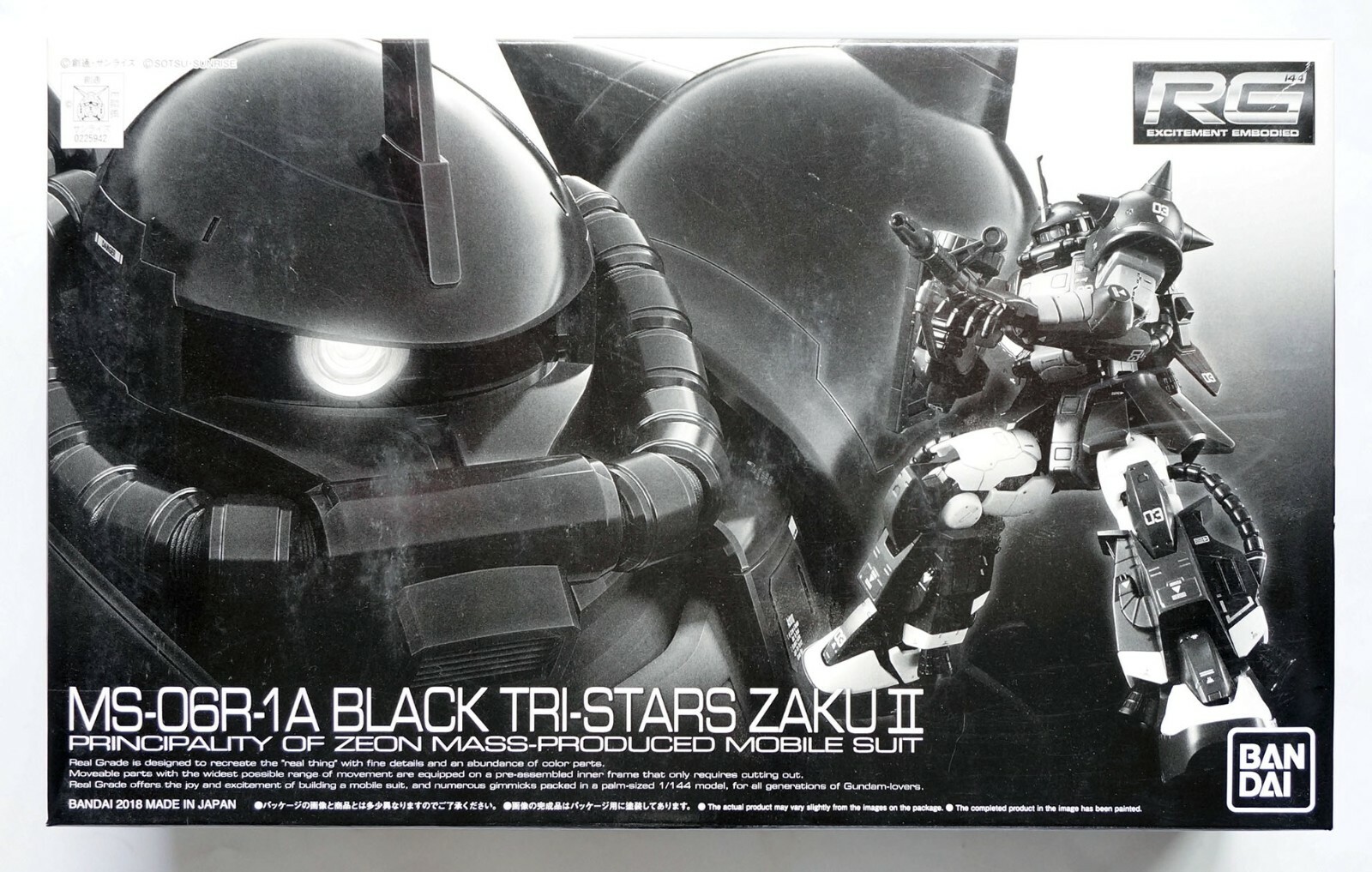 BANDAI RG 1/144 Black Tri-stars Zaku II MS-06R-1A P-Bandai