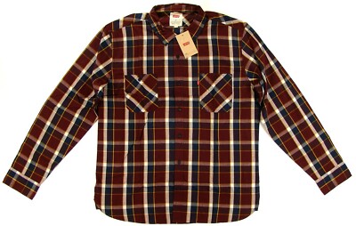 

Мужская рубашка Levis с длинным рукавом X- LARGE Dark Plaid $ 22,99 MSRP $ 40,00, Multicolor