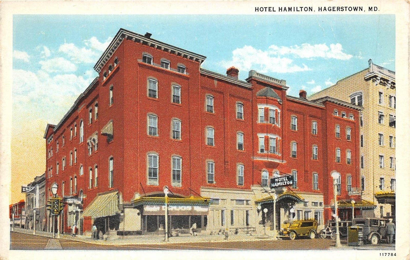 Hagerstown Maryland 1930s Postcard Hotel Hamilton | eBay