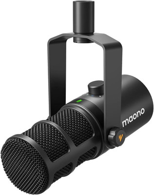 Dynamic Microphone, USB/XLR Podcast PC Microphone with Software, Eq,Tap-To-Mute,