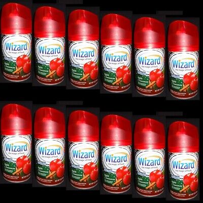 12 Wizard Automatic Spray Refills Air Wick & Glade Apple Cinnamon 5 oz SEE NOTE