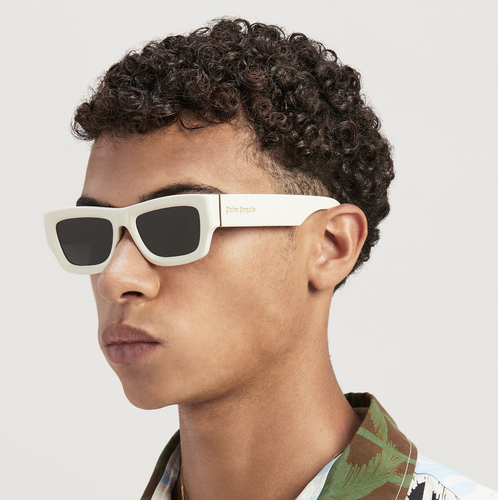 PALM ANGELS PALM ANGELS PERI048S24PLA0010107 AUBERRY WHITE SUNGLASSES