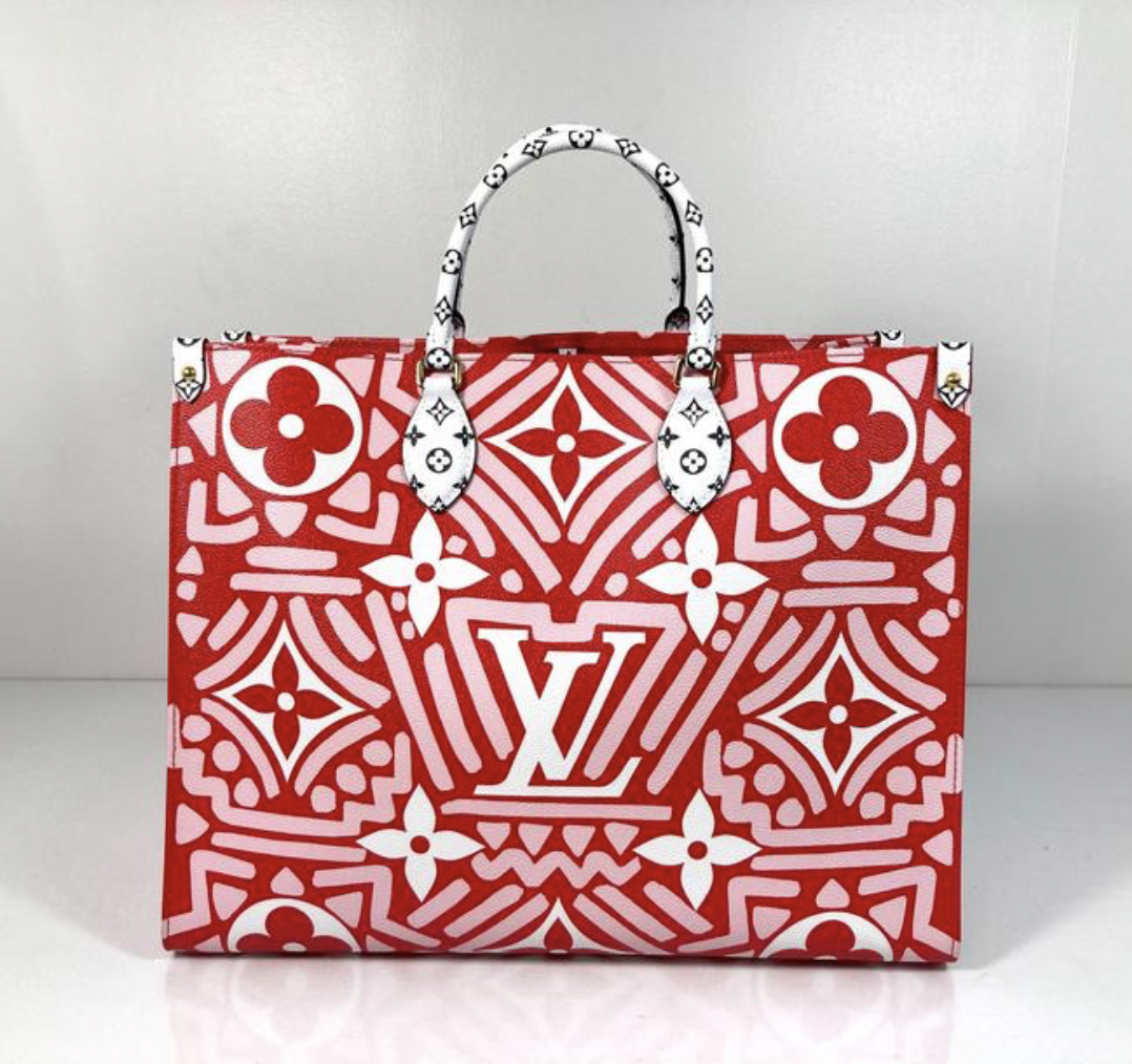 Louis Vuitton Limited Edition Crafty Giant Monogram Onthego GM in Red and Pink