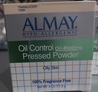 ALMAY HYPO-ALLERGENIC Oil Control Pressed POWDER Oily Skin 13280 TRANSLUCENT