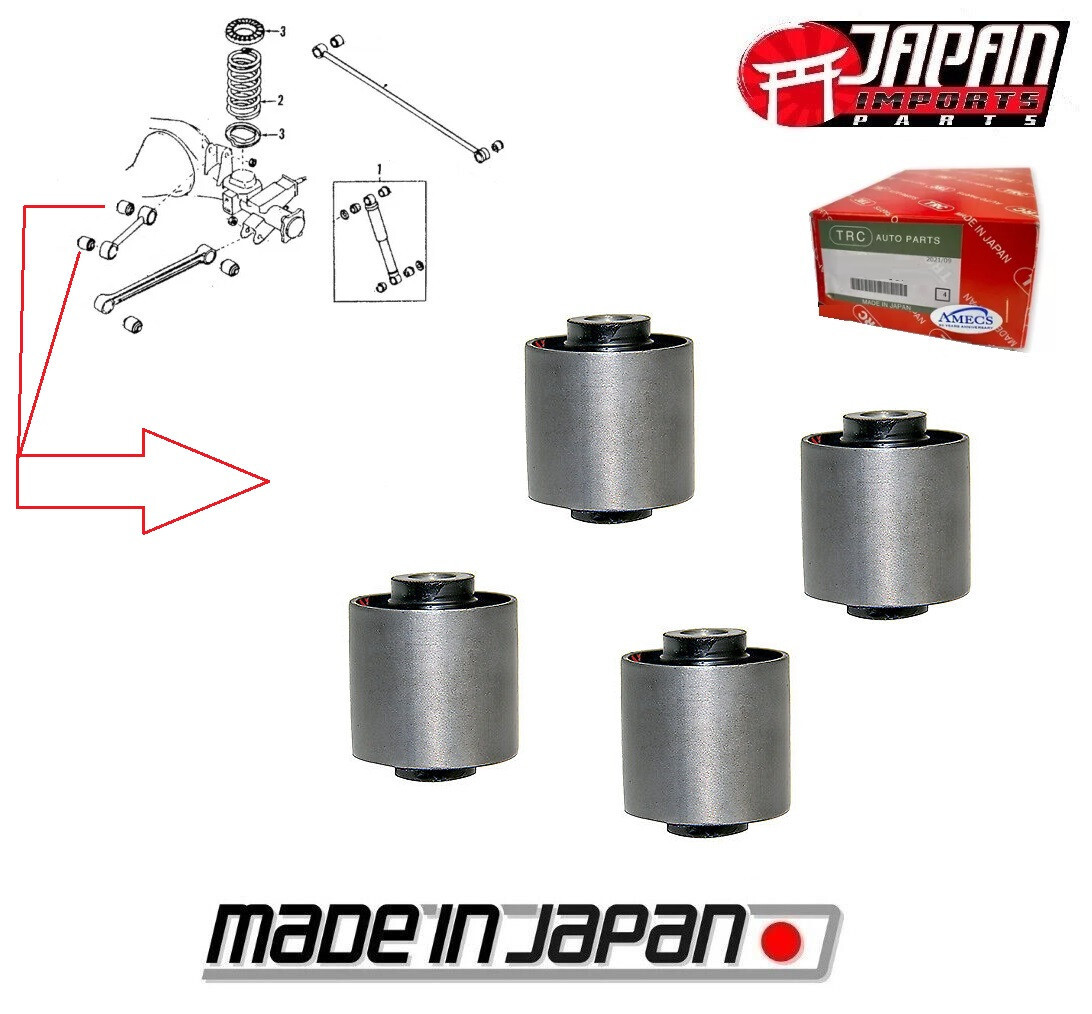 Made in Japan Rear Upper Arm Bushings for Pathfinder 96-03 QX4 4pc - Picture 1 of 2