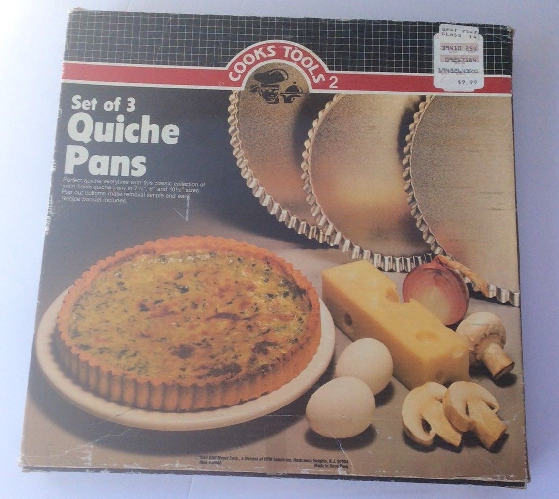 Set of 3 Quiche Pans Original Box - Cooks Tools            C