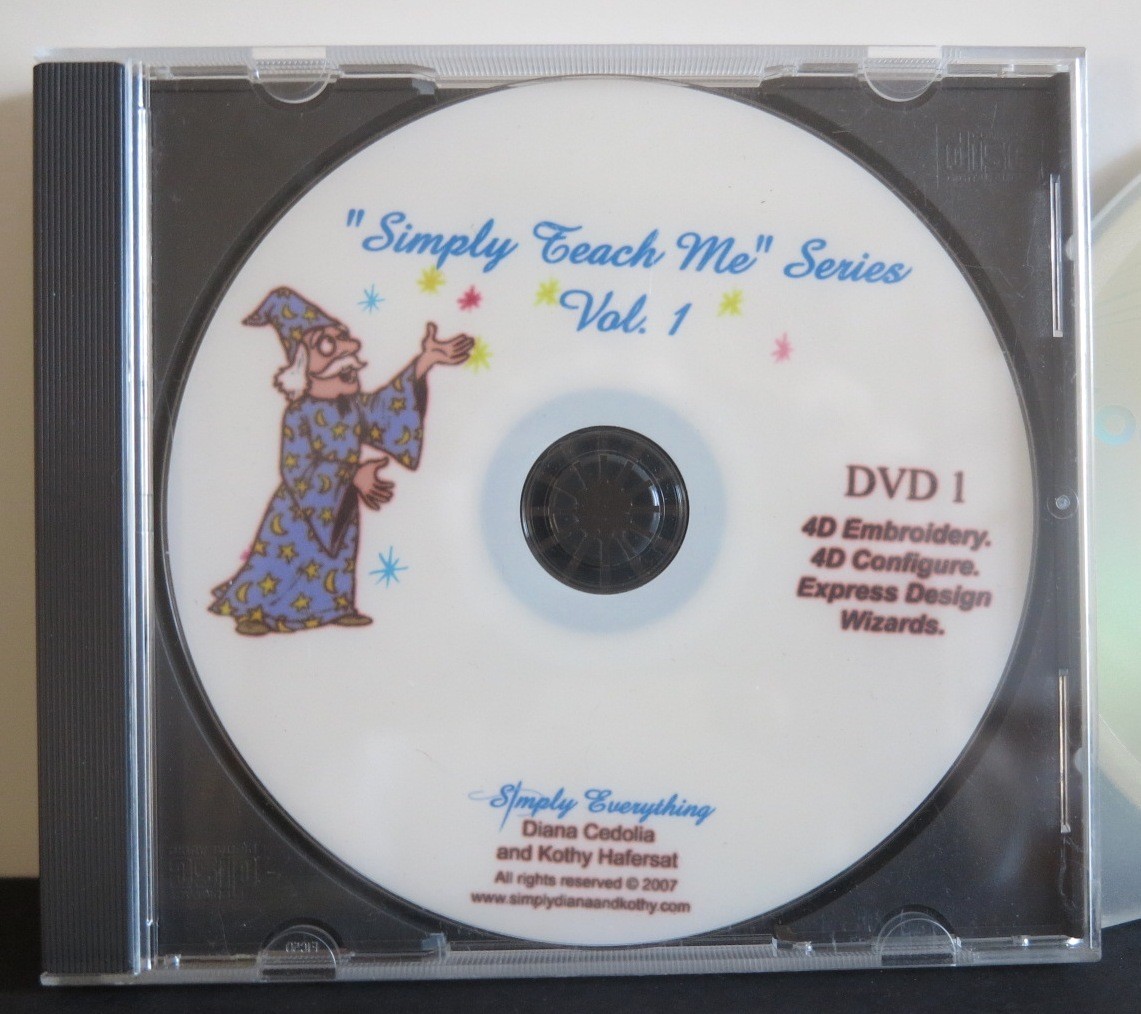 SIMPLY EVERYTHING 'SIMPLY TEACH ME' Vol 1 DVD 1 4D Embroidery System Tutorial