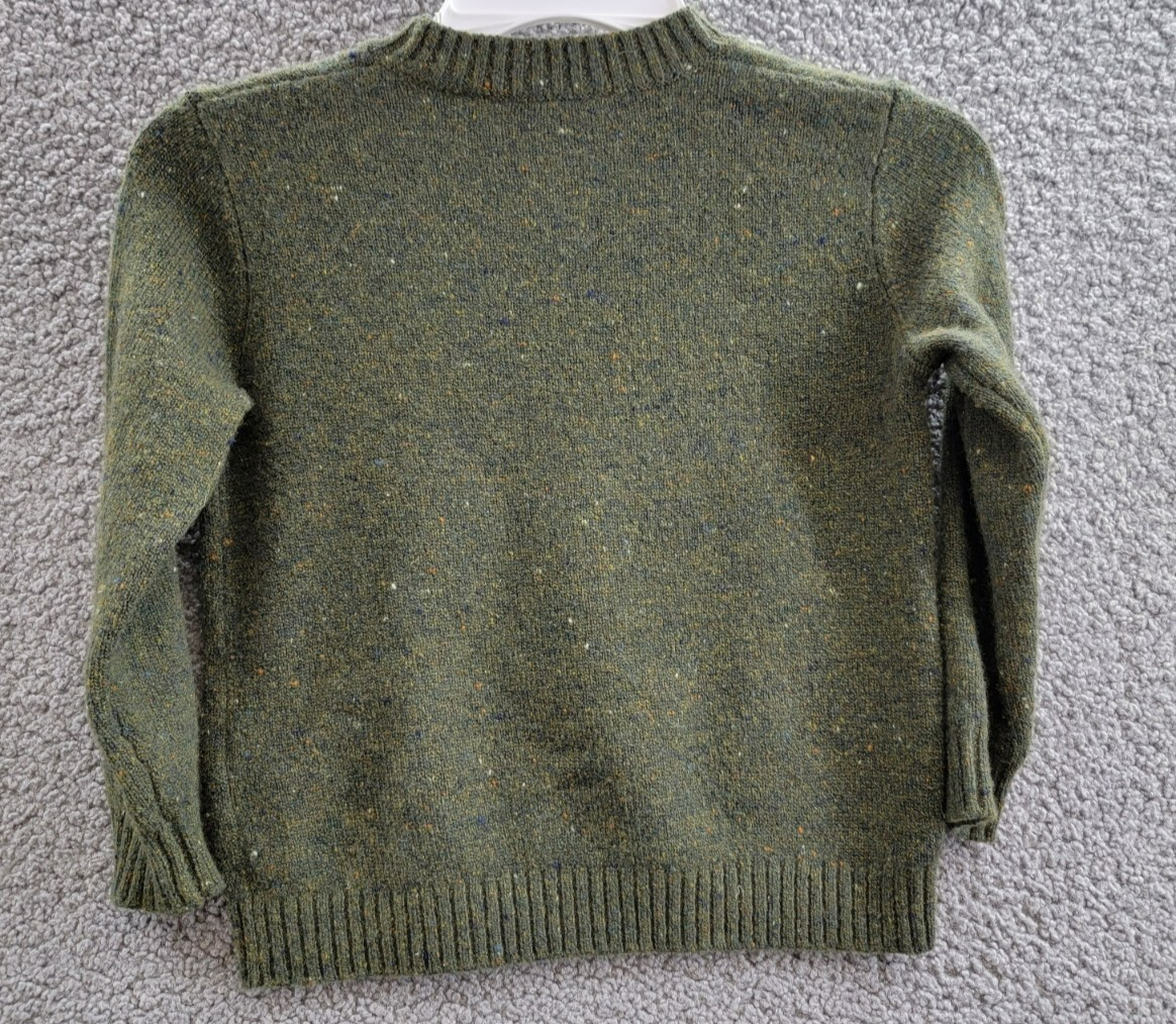 Burberry Wool Cashmere Blend Sweater Boys 6Y Loden Crewneck Long Sleeve Pullover - Picture 10 of 17