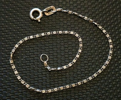 55cm Glieder Panzer Halskette 10 Mm Breit Versilbert Stempel 925 Herren Schmuck