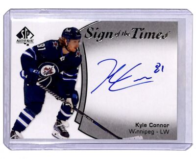 2021-22 Upper Deck Sign Of The Times Kyle Connor Auto