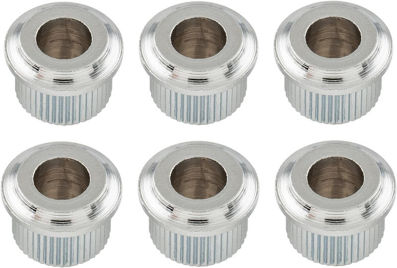 Musiclily Pro Guitar Tuner Conversion Bushings 6mm to 10mm Peg Adapters Chrome (