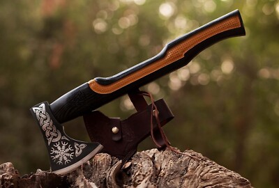 Viking Axe Handmade High Carbon Steel TOMAHAWK , HATCHET, AXE , Medieval Axe