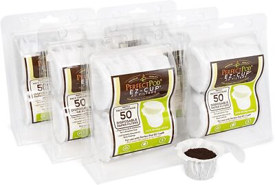  EZ-Cup 2.0 Disposable Paper Coffee Filters for Single-Serve Reusable
