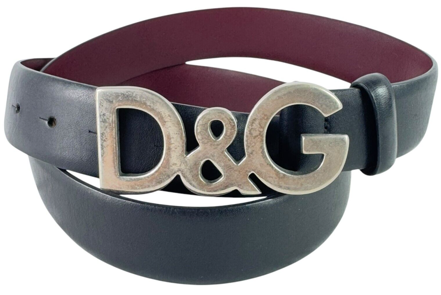 小物 dolce&gabbana belt 00s DOLCE & GABBANA Black Leather Vintage D&G Logo Buckle Men's