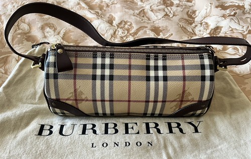 Burberry Nova Check/Haymarket Brown Barrel Coated Canvas Burberry Nova Check/Haymarket Brown Barrel Coated Canvas