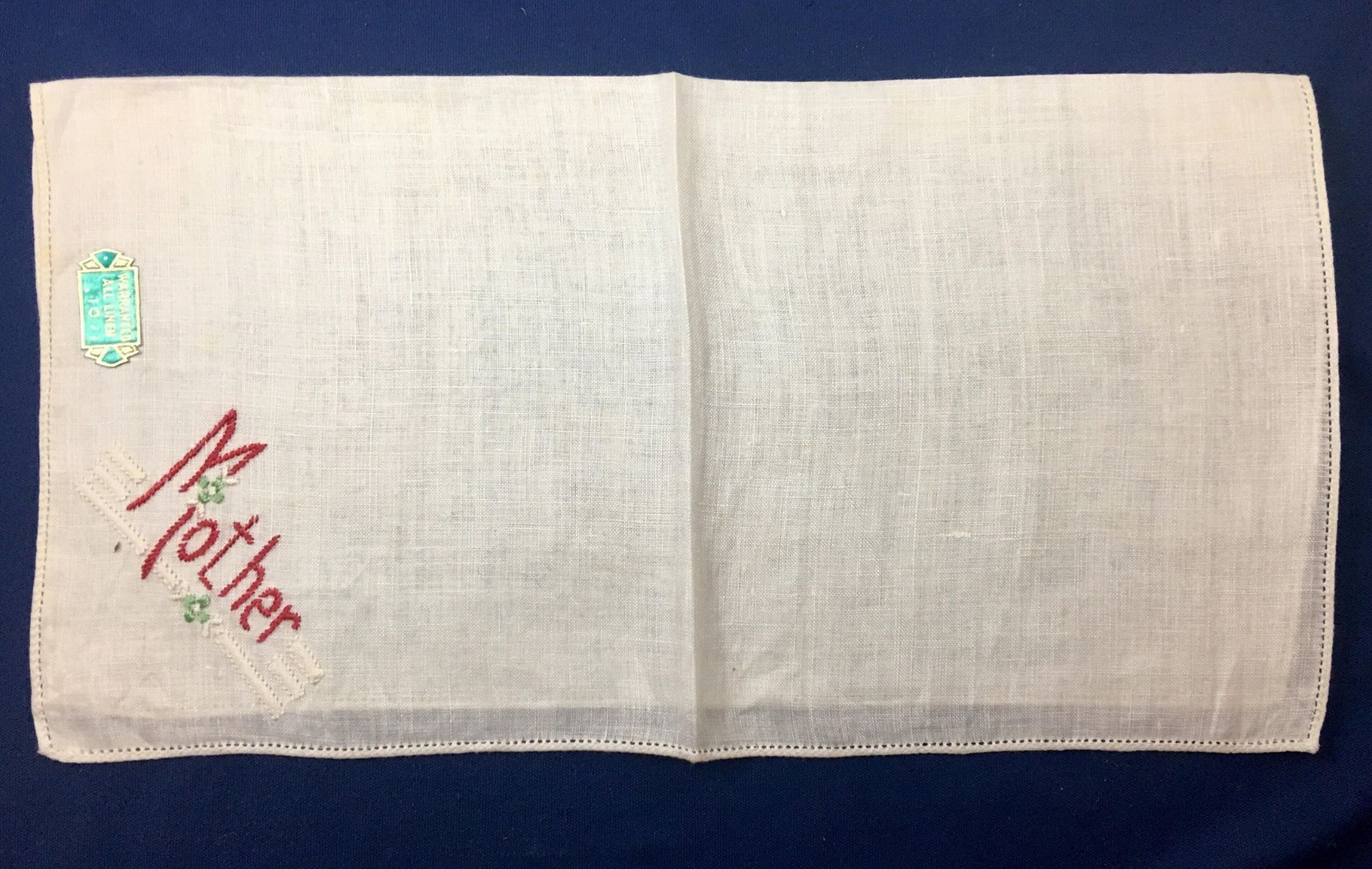 Vintage - Mother's Day Handkerchief Hankie Warranted All Linen 10 Label 