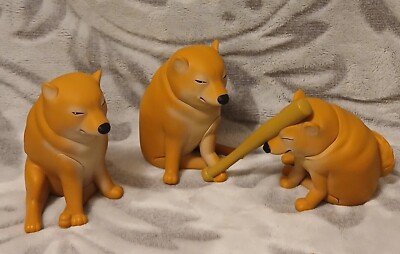 YouTooz Bonk Cheems Vinyl Figure, 3.5'' Cute Shiba Inu. LOOSE! LOT! EUC!