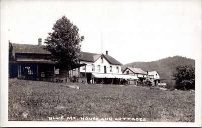 Postcard RPPC - Blue Mountain House and Cottages - Adirondacks