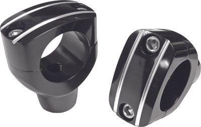 Harddrive Black Handlebar Risers 2in for 1in Bar Harley Dyna Switchback 12-16