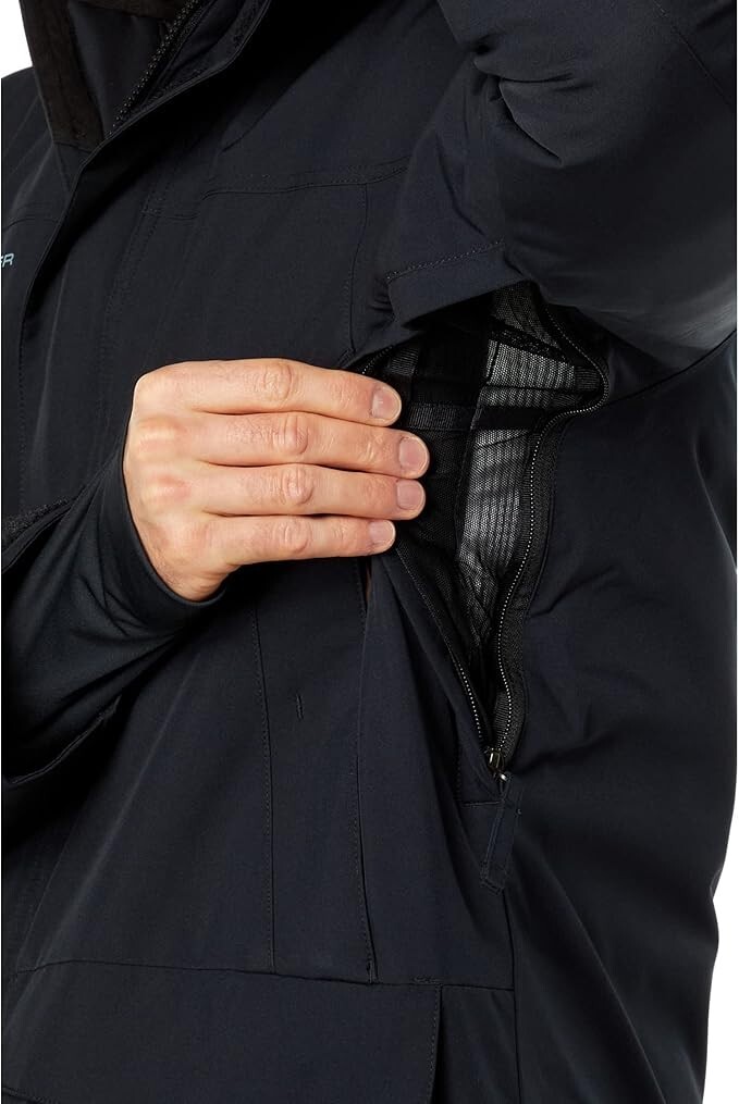 Pre-owned Obermeyer Ridgeline Jacket W/faux Fur Black Xl Regular