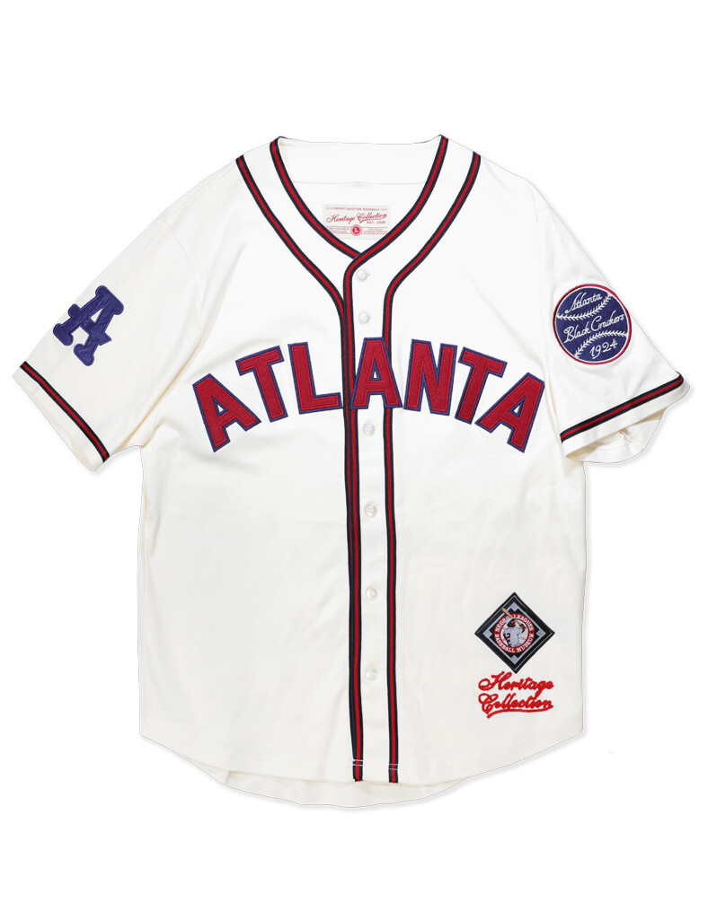 Atlantaブラッククラッカーズ　ゲームシャツ廃盤、レア❗️ ATLANTA BLACK CRACKERS NEGRO LEAGUE BASEBALL JERSEY Heritage