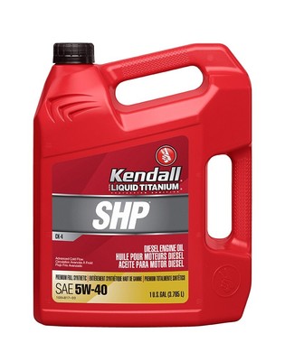 Kendall 1078348 Shp Sae 5W-40 1 Gal Premium Full Synthetic Diesel Engine Oil