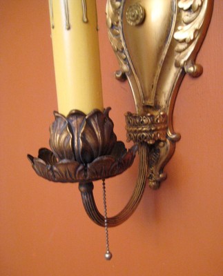 Vintage Lighting 1920s Baroque like pair sconces