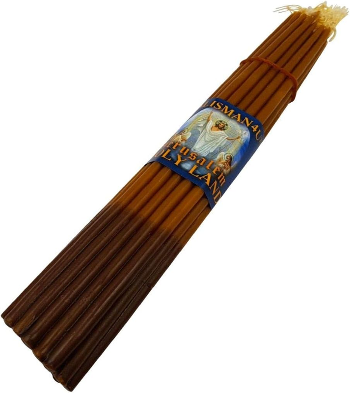 33 Natural Beeswax Taper Candles 9
