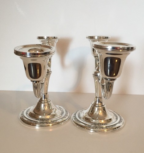 International Sterling Courtship Two Light Candelabras N254