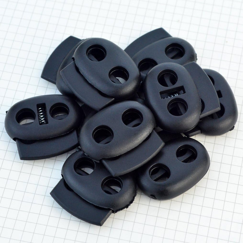 10 Pcs Cord Locks,  Plastic End Spring Stop Toggle Stoppers for Paracord, Shock