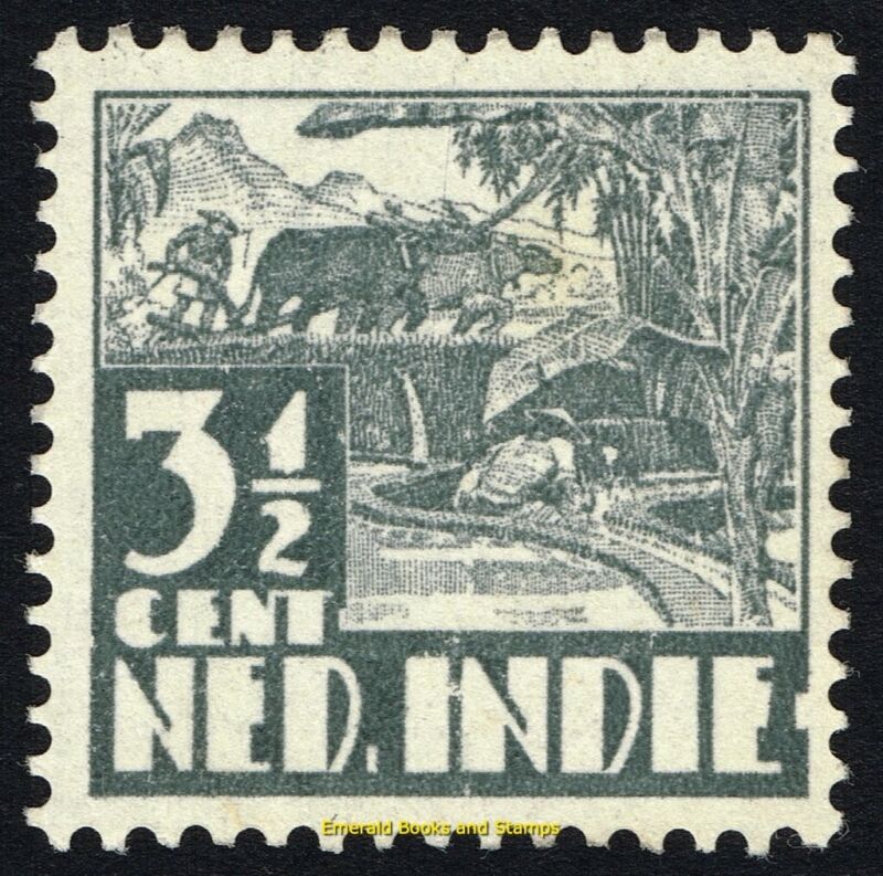 EBS Netherlands East Indies 1937 - Rice Farming - Buffalo - Michel 241 - MNH**