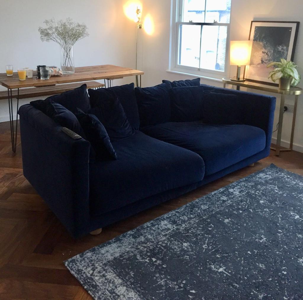 3 Seat Velvet Sofa In Stoke Newington London Gumtree