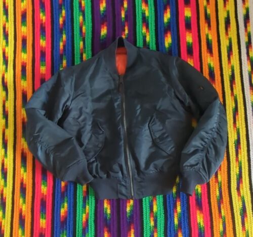 Alpha Size Navy Mil-J82790J Ma-1 Flight Jacket Reversible Alpha Size Navy Mil-J82790J Ma-1 Flight Jacket Reversible