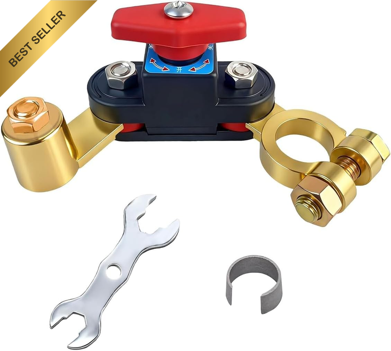 Battery Disconnect Switch, 12V-24V Car Battery Cut off Switch, Pure Copper Adjus