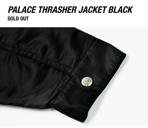 Pre-owned Palace Brand  X Thrasher Jacket Black - Size M - Ss24