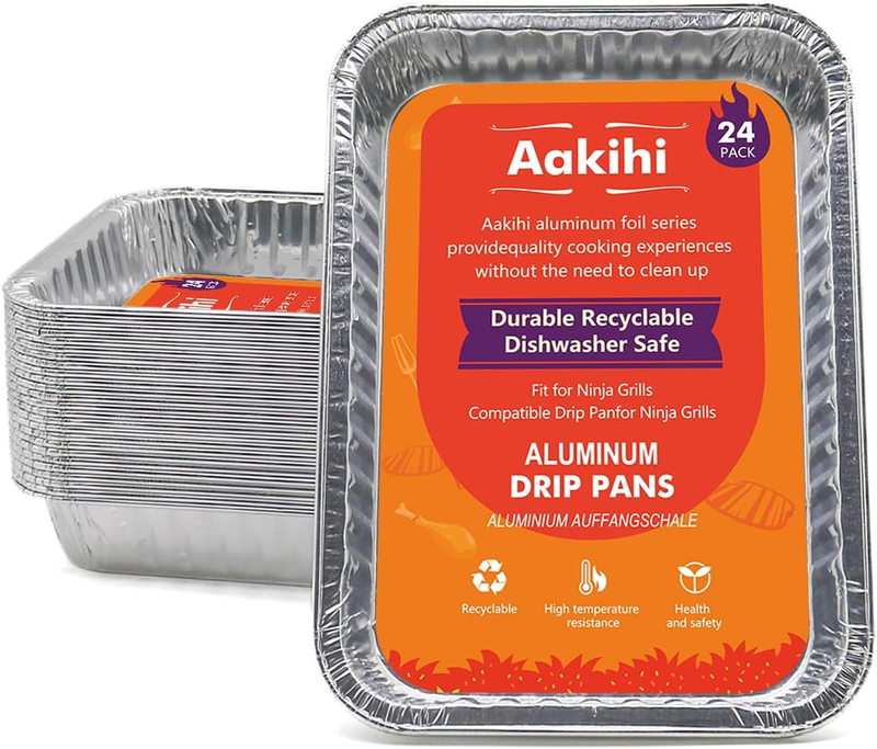 24 Pack Drip Pan Liners for Ninja OG701/OG751/OG700- Woodfire Outdoor Grill & Sm