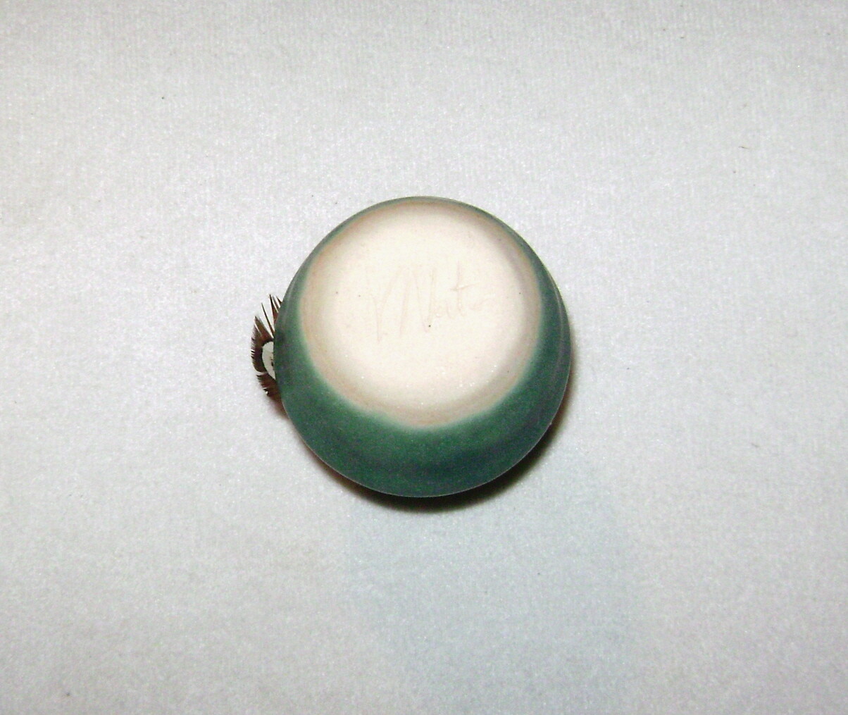 Miniature Native American Pottery Feather Vase Artist Signed