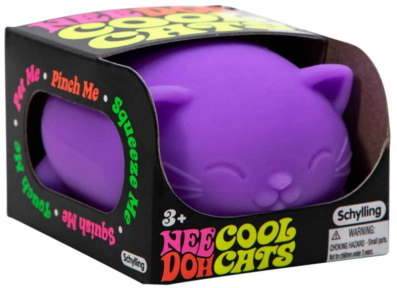 NeeDoh The Groovy Glob Cool Cats PURPLE 2.5-Inch Small Stress Ball