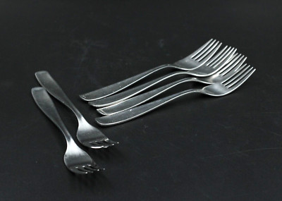 WMF Cromargan 6 Speisegabeln Set Edelstahl Silber Gabel Besteck Länge 19 cm