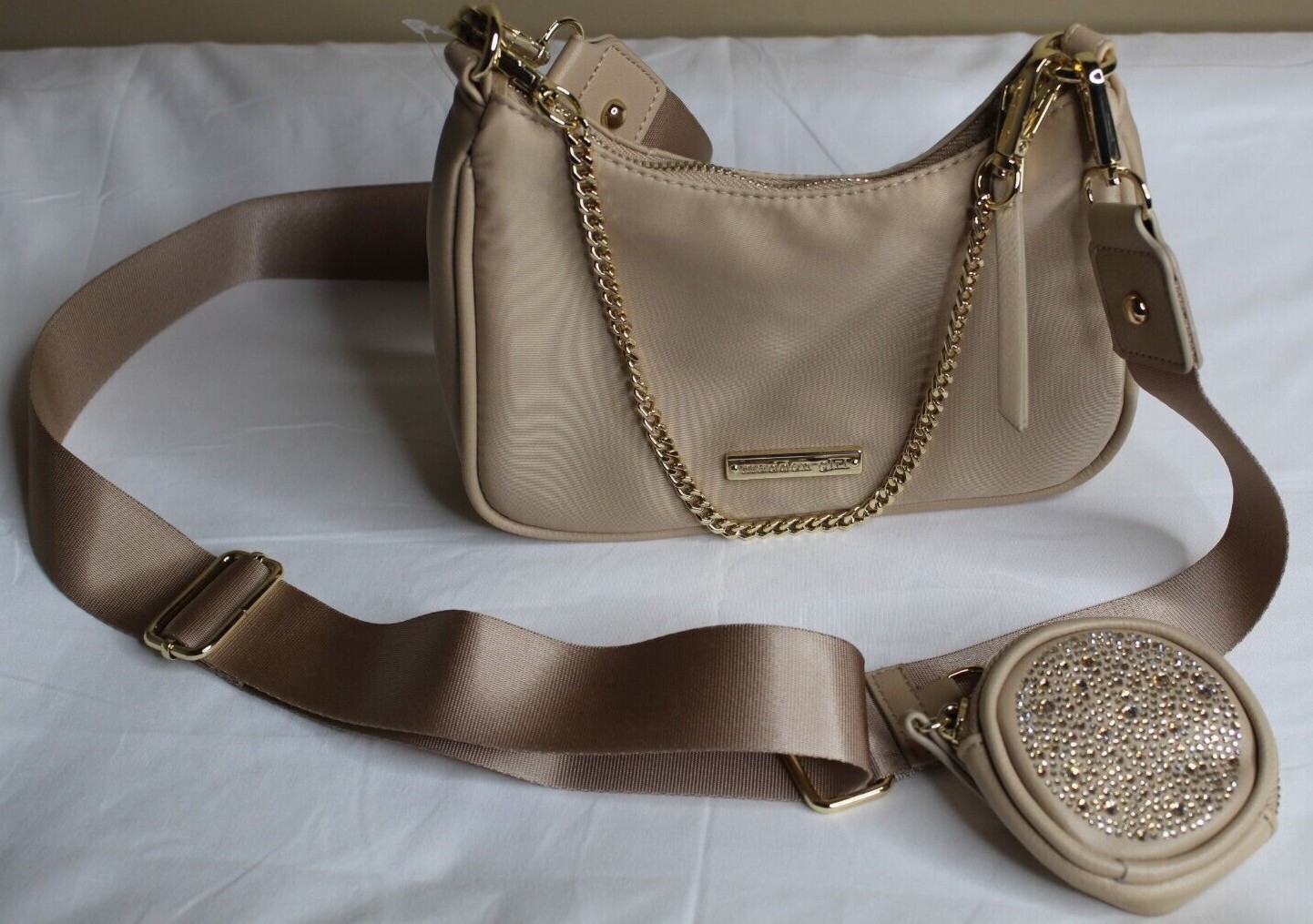 Madden Girl Crossbody U Shape with Hang off Tan NEW | eBay