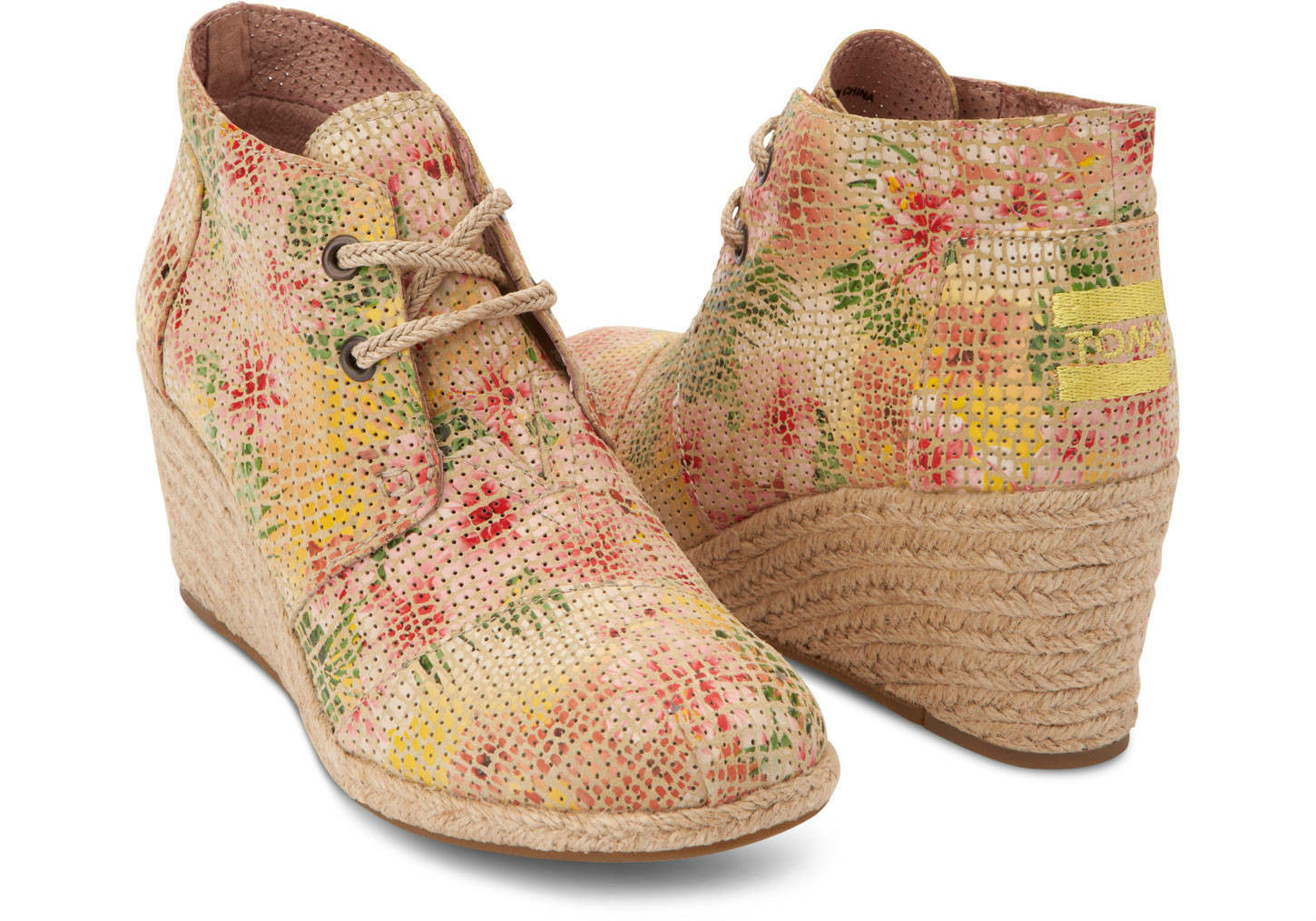 Women's Floral Wedge Boots