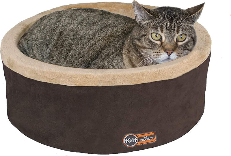 K&H Pet Products Heated Cat Bed Thermo-Kitty Bed, Heated Pet Bed for Indoor Cats