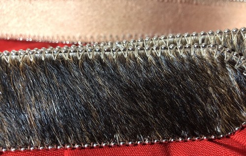 Western Rhinestone Fur Leather Mexico Belt Buckle Bling Cross XLarge Vtg