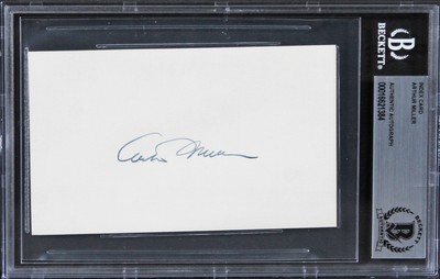Arthur Miller The Crucible Authentic Signed 3x5 Index Card BAS Slabbed