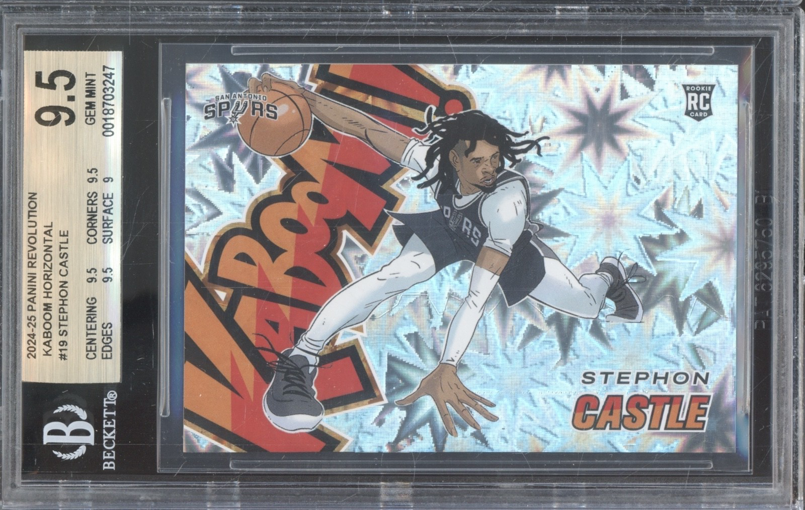 2024 Panini Revolution Kaboom #19 Stephon Castle RC SP Case Hit Gem Mint BGS 9.5