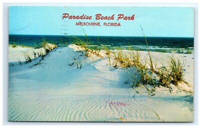 Postcard Paradise Beach Park Melbourne Florida Chrome Posted 1975