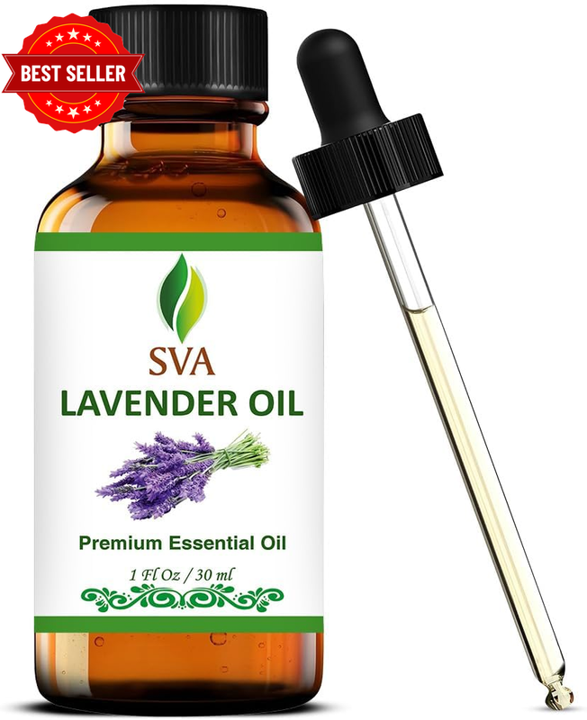 SVA Lavender Essential Oil – 1 Fl Oz – 100% Natural Lavender Oil - for Diffuser,