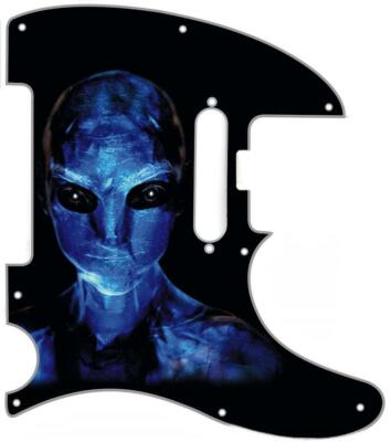 Telecaster Tele Guitar Pickguard Graphical to fit Fender 8H  ELITE Blue Entity