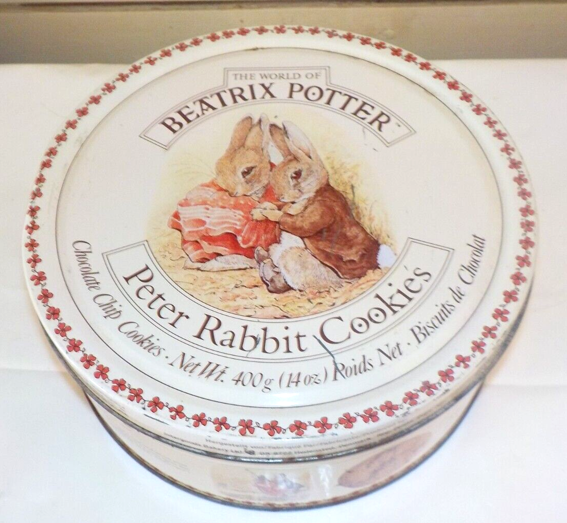 Vintage Beatrix Potter Peter Rabbit Cookie Tin Denmark 7.5